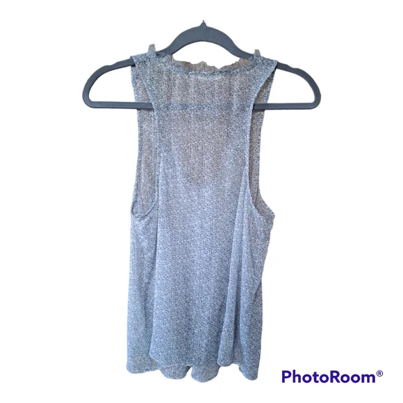 American Eagle Outfitters Sheer Sleeveless Racerback Tank Top Blouse Sz M - Picture 2 of 5